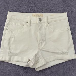 PacSun The Shortie Shorts in White Denim (NWOT)